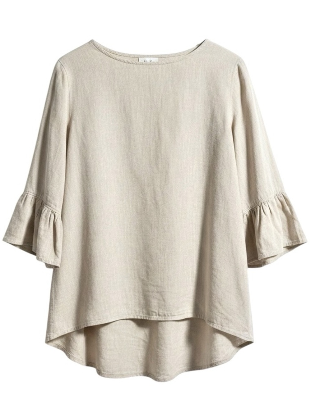 Crown Linen Designs Linen Bell Sleeve Tunic Size Large
